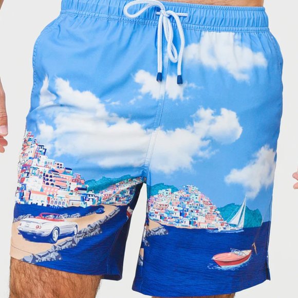 Peter Millar Seaside Men's Road to Riviera Swim Trunk Size XXL - Picture 5 of 7